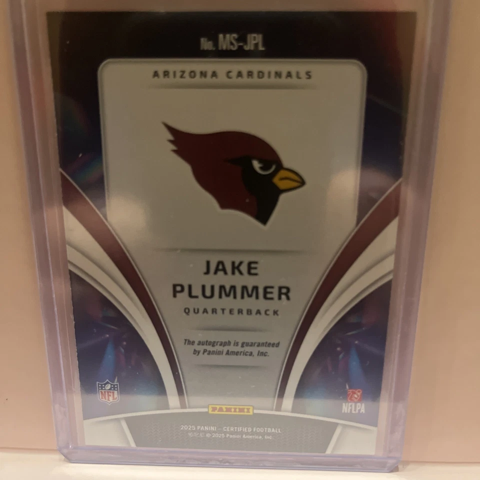 Certificado Panini 2025 - Mirror Signatures Jake Plummer #MS-JPl naranja/10 AU) Foto 2 de 3