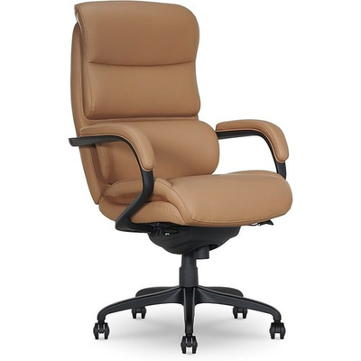 #ad La Z Boy Aberdeen Ergonomic Bonded Leather Swivel Executive Chair Tan 51545 TAN $174.98