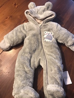 DDY Baby Jumper, 0 - 3 Months, NEW w/tags, w/Hood Gray Bear