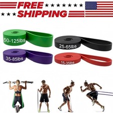 Heavy Duty Resistance Bands Set of 4 Natural Latex Exercise Bands for Pull Ups