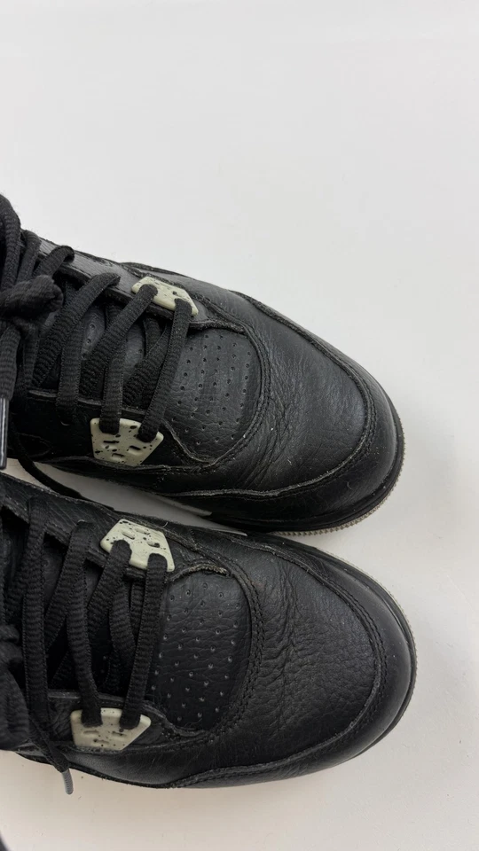 Air Jordan 4 Zapatos Retro Juveniles Talla 6Y Negro Tecnología Gris Oreo 2015 408452-003 Foto 3 de 4