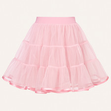 Fluffy Tulle Crinoline Underskirt for Flower Girl, Princess Costume