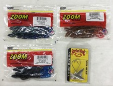 Zoom Super Salt Plus Black Blue June Bug Pumpkin Bass Fishing Lure #1