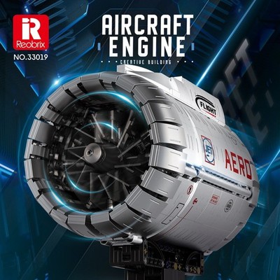 Aero Turbofan Engine Building Blocks with Motorized Linkage birthday toy gift
