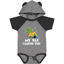 Inktastic My 1st Camping Trip Baby Bodysuit Camp Babys Cute Travel Hiking Woods