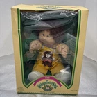 Cabbage Patch Kids 1985 Brown Hair Green Eyes VINTAGE Blue Signature
