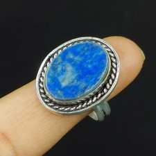 Natural Sodalite Gemstone 925 Sterling Silver Proposal Ring For Gift