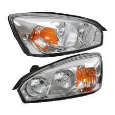 Silscvtt Lhrh Headlights For 2004-2008 Chevy Malibu Headlamps Chrome Housing