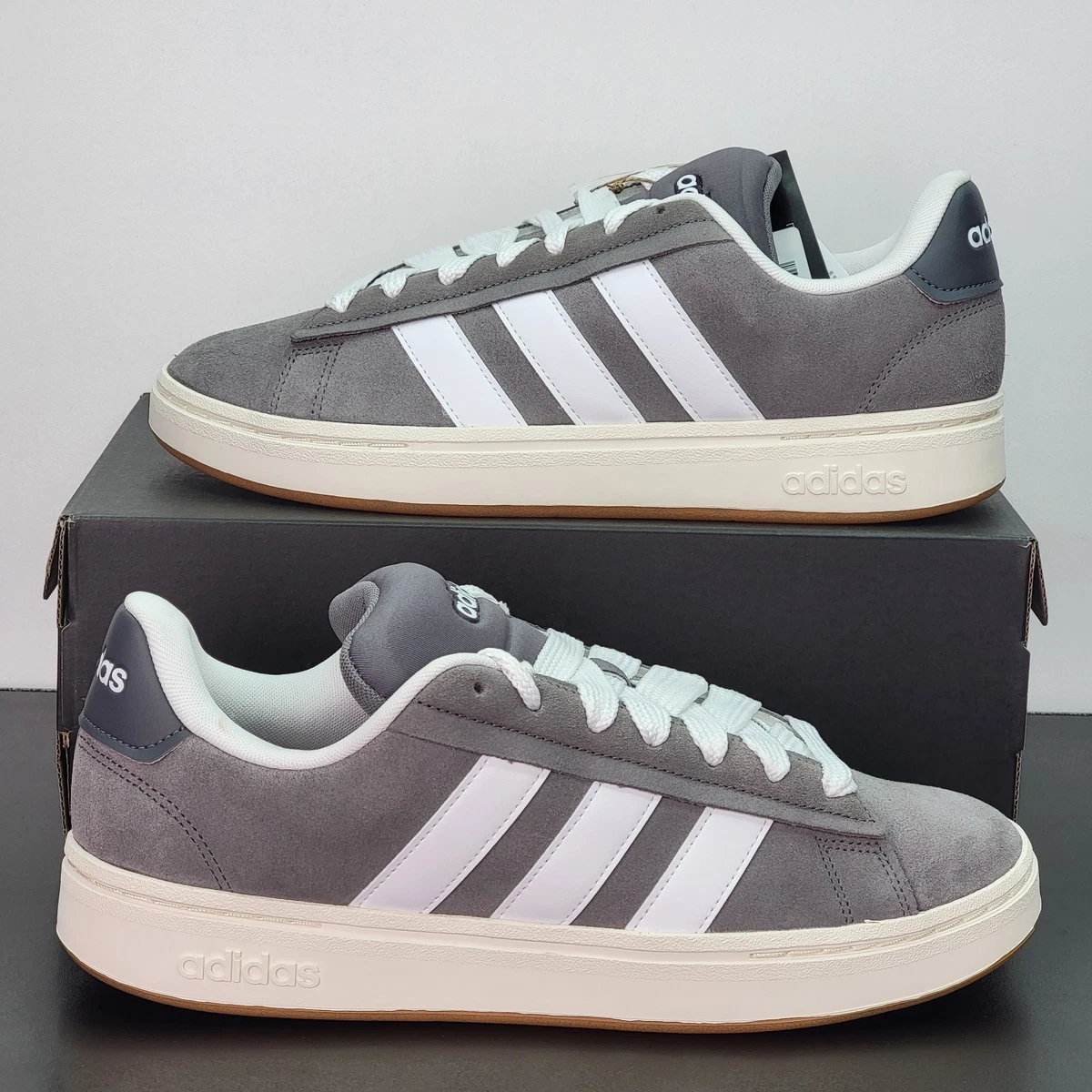 Adidas Grand Court Alpha Grey White Gum for sale | eBay