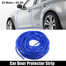 65.6ft 20m Length Car Door Edge Guards Protector Scratch Proof U Shape Blue
