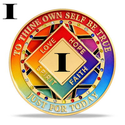 1 Year Sobriety Coin Narcotics Anonymous NA AA Medallion One Year Sober Chips