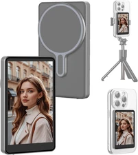 Phone Vlog Selfie Monitor Screen, 1080P Wireless Recording Magnetic Mount, Rear