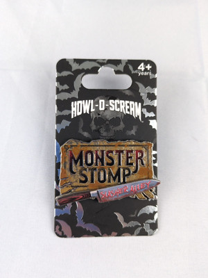 Sea World Busch Gardens Pin HOWL-O-SCREAM Monster Stomp Knife Slasher Alley