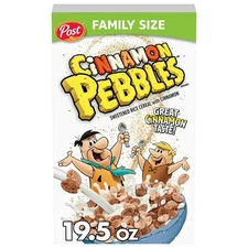Post Cinnamon PEBBLES Cereal, Family Size 19.5oz