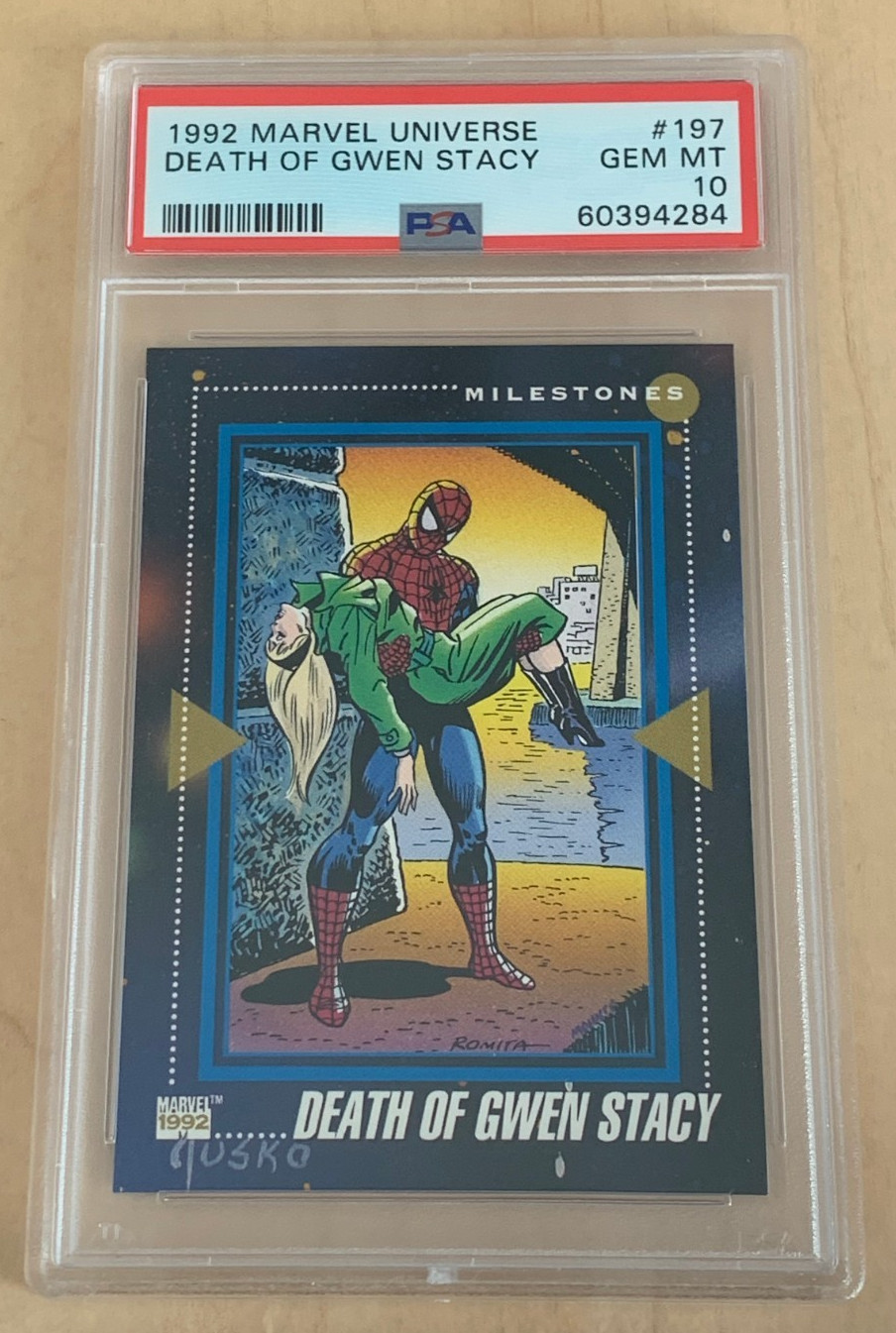 1992 Marvel Universe #197 💎 SPIDER-MAN 💎 DEATH OF GWEN STACY 💎 PSA 10 💎
