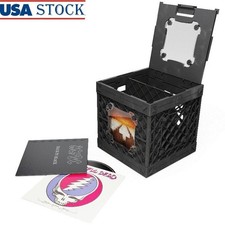 Vinyl Record Storage Crate Stackable Divider Transparent Panels Album Organizer