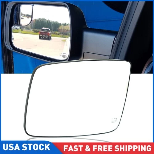Left Driver Side Mirror For Glass Fit Heated 2010-19 Dodge Ram 1500 2500 heated