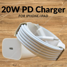 20W USB C Fast Charger PD Type C Cable Power Adapter For iPhone 17 15 16 14 12 X