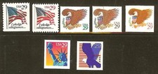 Timbres US Scott # 2593 - 2599 Éditions Ordinaires 7 Neuf MNH 1992 - 1994