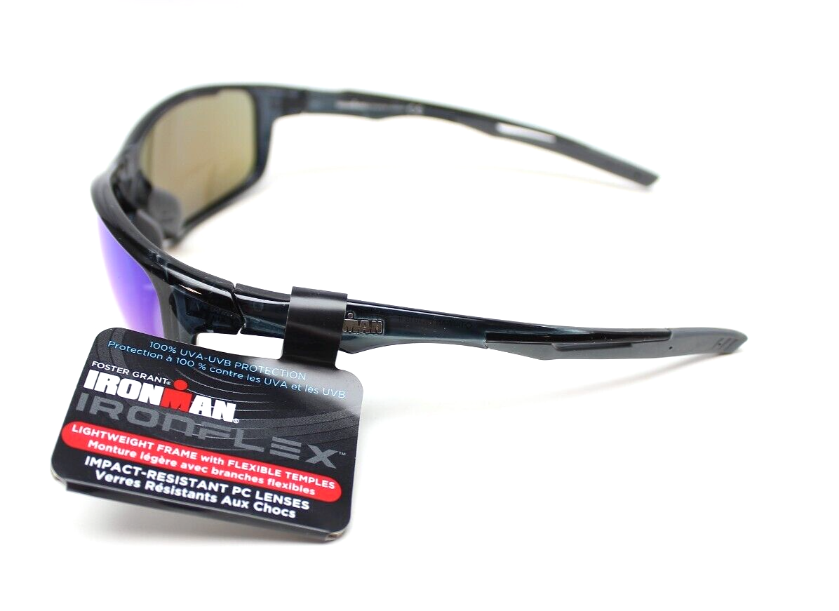 Foster Grant IronMan IronFlex Glossy Gry Wrap Sunglasses 100UV IF 1804 XGRY MIR eBay