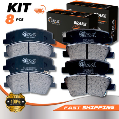 Front and Rear Disc Brake Pads for 2017 2018 2019 2020 2021 2022 Kia NIRO 1.6L