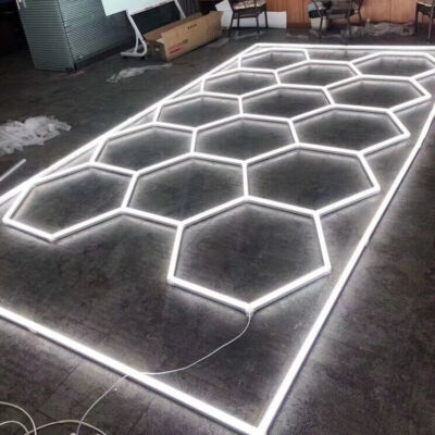 14 Hexagon LED Röhren Werkstatt Garage Wand Decken Leuchte Beleuchtung Lampe