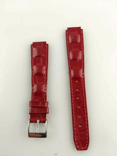CINTURINO OROLOGIO 14MM VERA PELLE MADE IN ITALY ROSSO | eBay