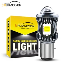 1pc BA20D H6 LED Motorcycle Headlight Bulb S1 S2 Hi Lo Beam DRL Lamp 10-80V