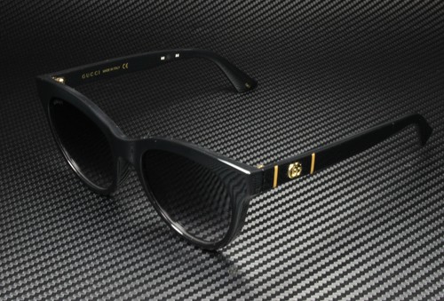 GUCCI GG0763S 001 Black Shiny Grey Cat Eye 53 mm Women's Sunglasses  889652295268 | eBay