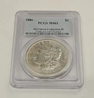 1886 Morgan 90% Silver Dollar McClaren Collection II PCGS MS61