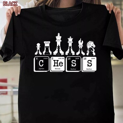 Funny Chess Set Pieces Periodic Table Board Game Player Gift T-Shirt