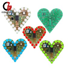 DIY Heart Shape Breathing Lamp Kit Electronic Red/White/Blue/Green DC 4V-6V