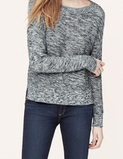 Ann Taylor LOFT Cotton Marled Knit Bateau Sweater Pullover Size Small Petite NWT