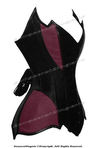 Heavy Duty 26 Double Steel Boned Waist Training Leather Overbust Corset #8718-LE - Picture 24 of 47