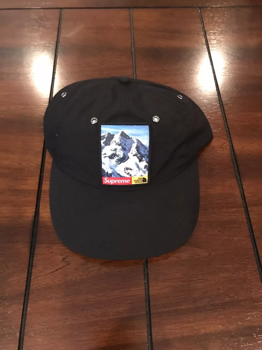 Supreme X The North Face Mountain Black 6 Panel Cap Hat FW17