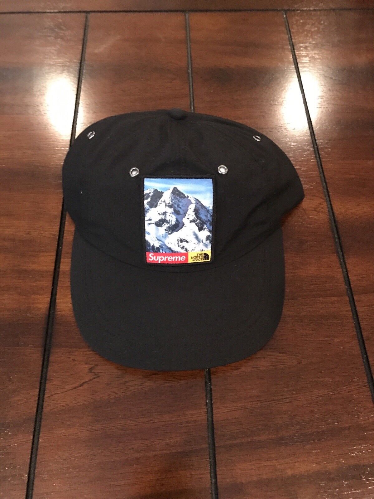 Supreme X The North Face Mountain Black 6 Panel Cap Hat FW17 | eBay