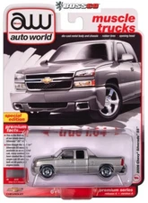 Auto World 1/64 2006 Chevy Silverado SS Silver Birch Metallic