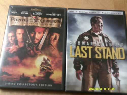 Pirates of the Caribbean-2 Disc w/Johnny Depp&The Last Stand-Schwarzenegger-DVDs - Foto 1 di 1