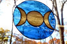 Moon Phases Stained Glass Sun Catcher  003 
