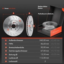 Kit Complet Disques Et Plaquettes De Frein ABS Avant + Arrière Pour Mercedes CLK 320 - Neuf