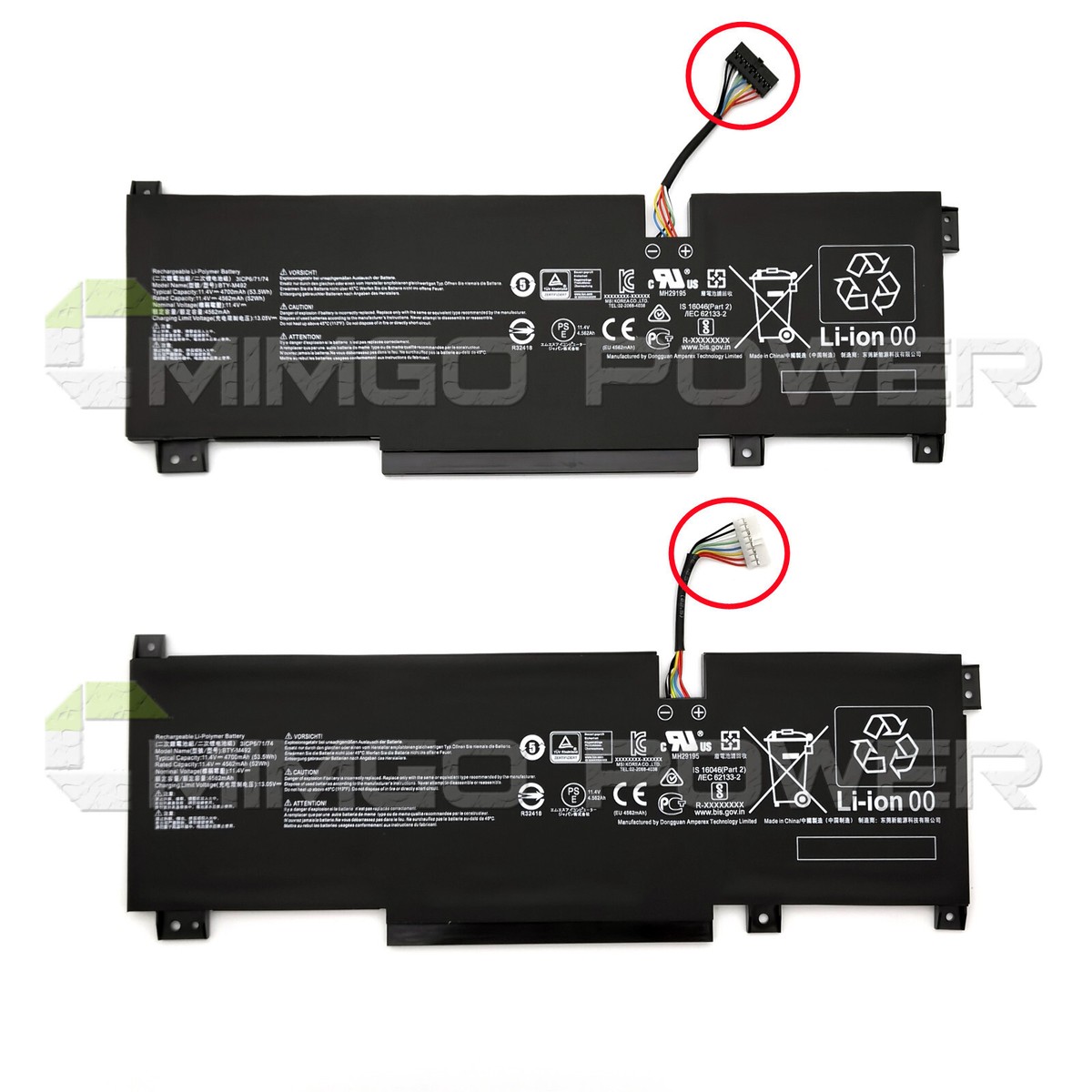 ASUNCELL 11,4 V/53,5 Wh BTY-M492 laptopaccu voor Msi Katana GF66 11UC