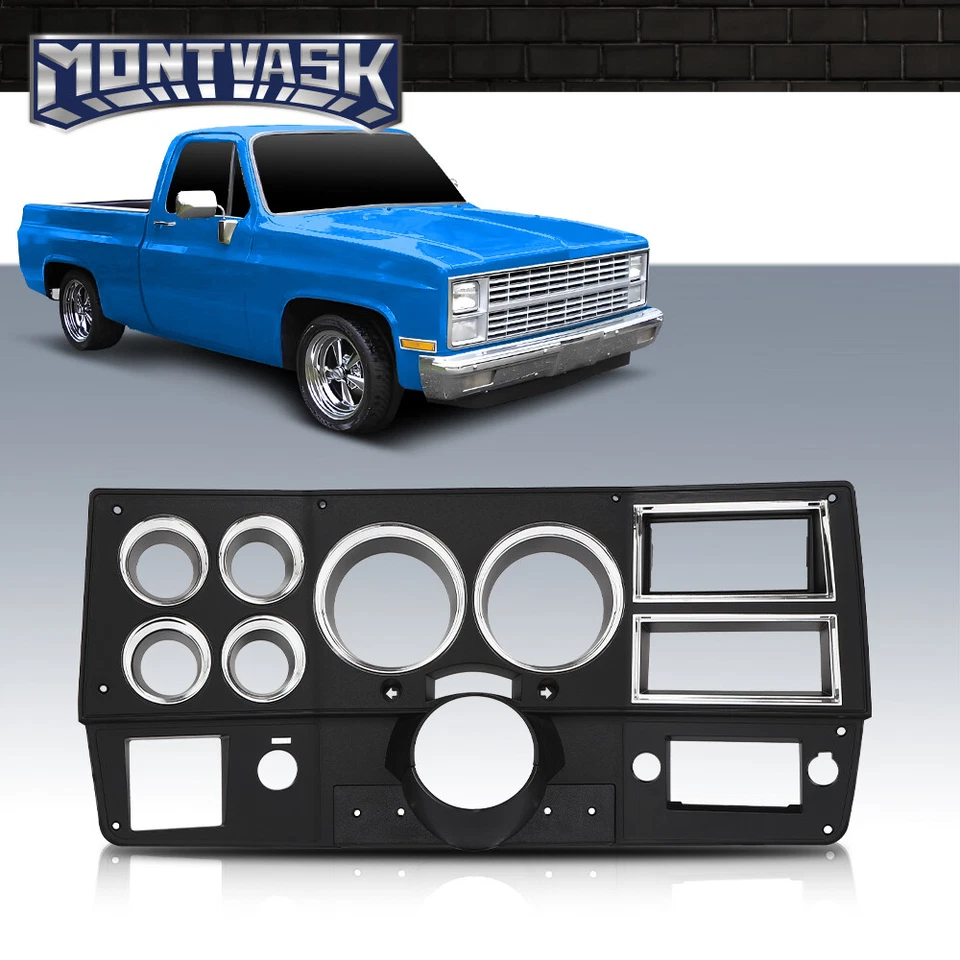 Fit For 1984 1985 1986 1987 Chevy GMC Truck Dash Bezel w/ A/C+Lower Column Cover - Image 2 of 4