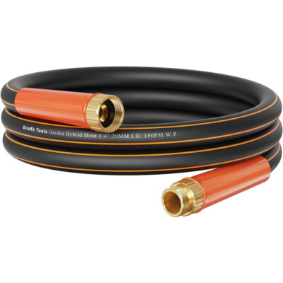 Giraffe Tools Garden Hose Hybrid Water Hose 3/4'' x 12ft, 25ft Male to Female NEW