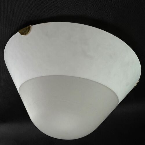 MID CENTURY Deckenlampe schwere Plafoniere Glas Lampe Ø 45 cm - Afbeelding 1 van 6