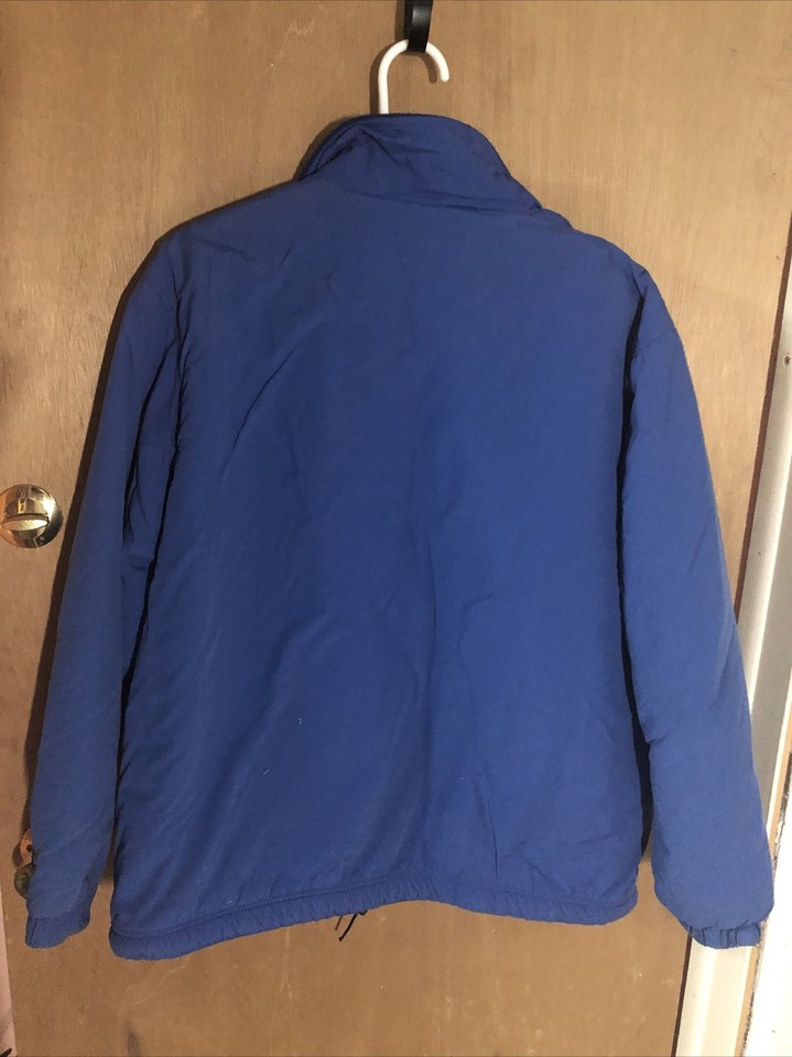 LL Bean Warm Up Jacket Fleece Lined Blue Women's Large eBay