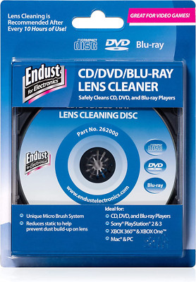 , CD/DVD Lens Cleaner, Blu Ray, Great for Desktop Computers and Players ...