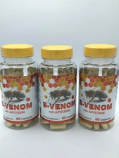 Set of 3 B - Venom with Apitoxin ( 180 capsules ) glucosamina veneno abeja dolor