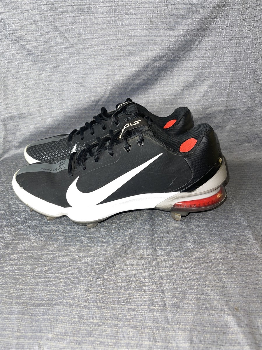 Men Nike Force Zoom Mike Trout 7 Black Baseball Cleats Metal 