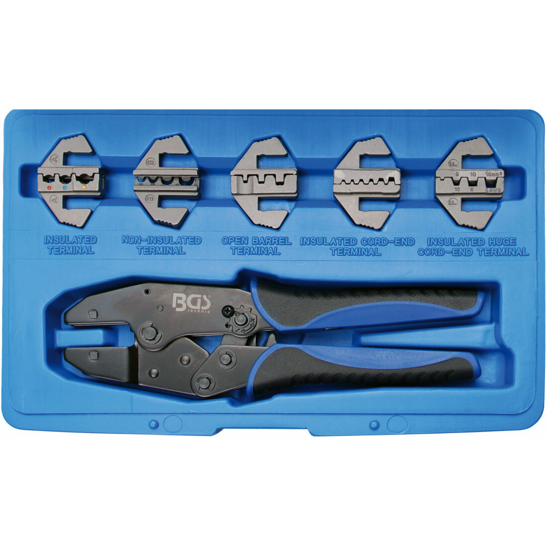 Pince à cosses BGS Technic avec mâchoires interchangeables en acier carbone