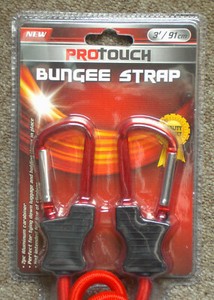 Protouch Bungee Strap 3 Ft Cord / 2 Carabiner -Tie Down Tarp Luggage Secure Bags